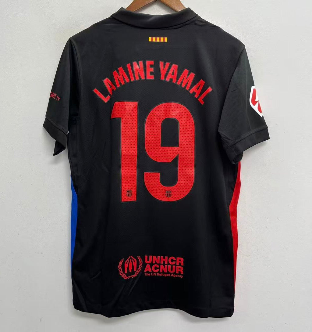 Lamine Yamal #19 Nike Barcelona Soccer Futbol Jersey black product image 1