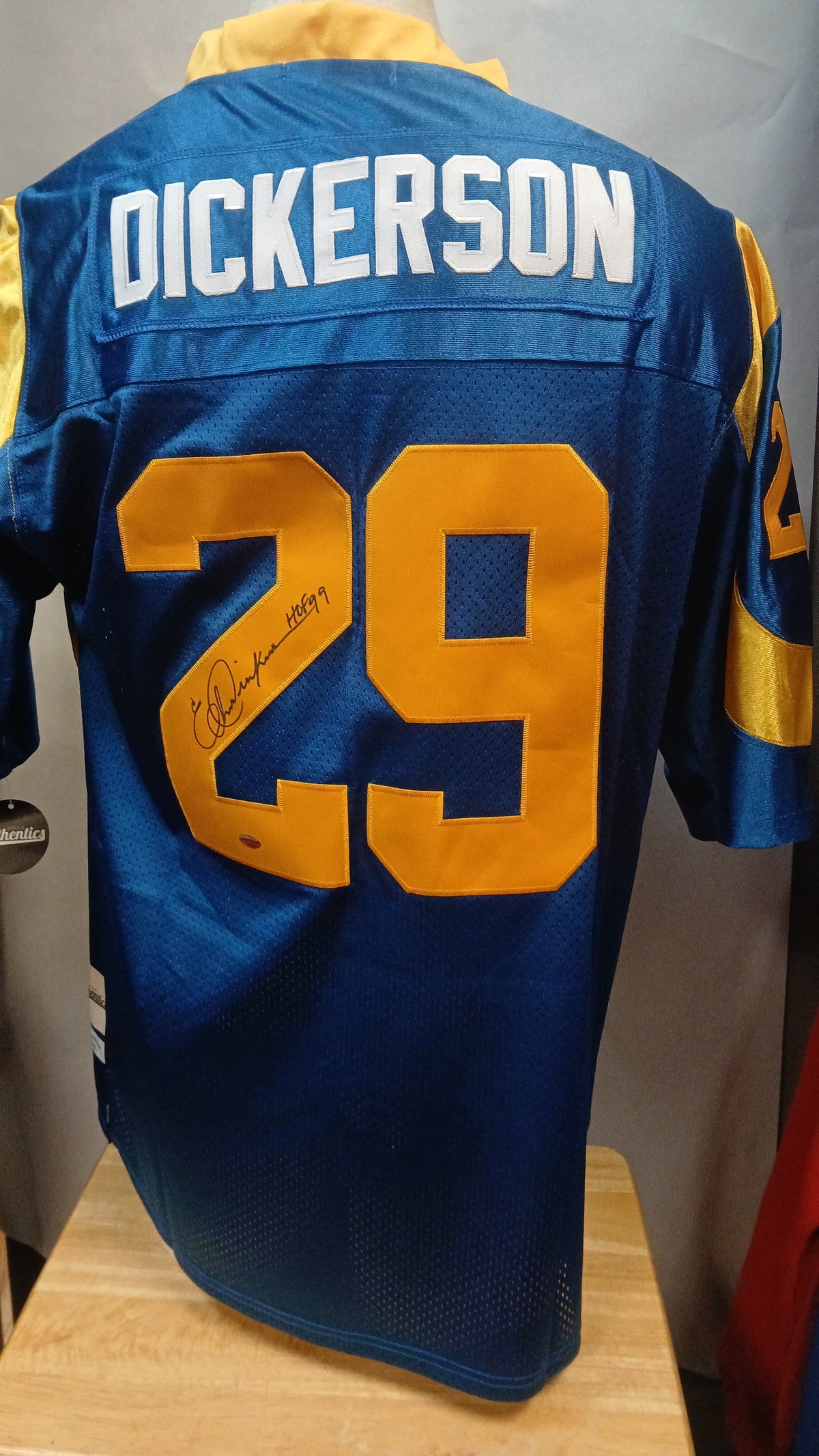 Eric Dickerson Rams autographed jersey COA photo signing product image 1