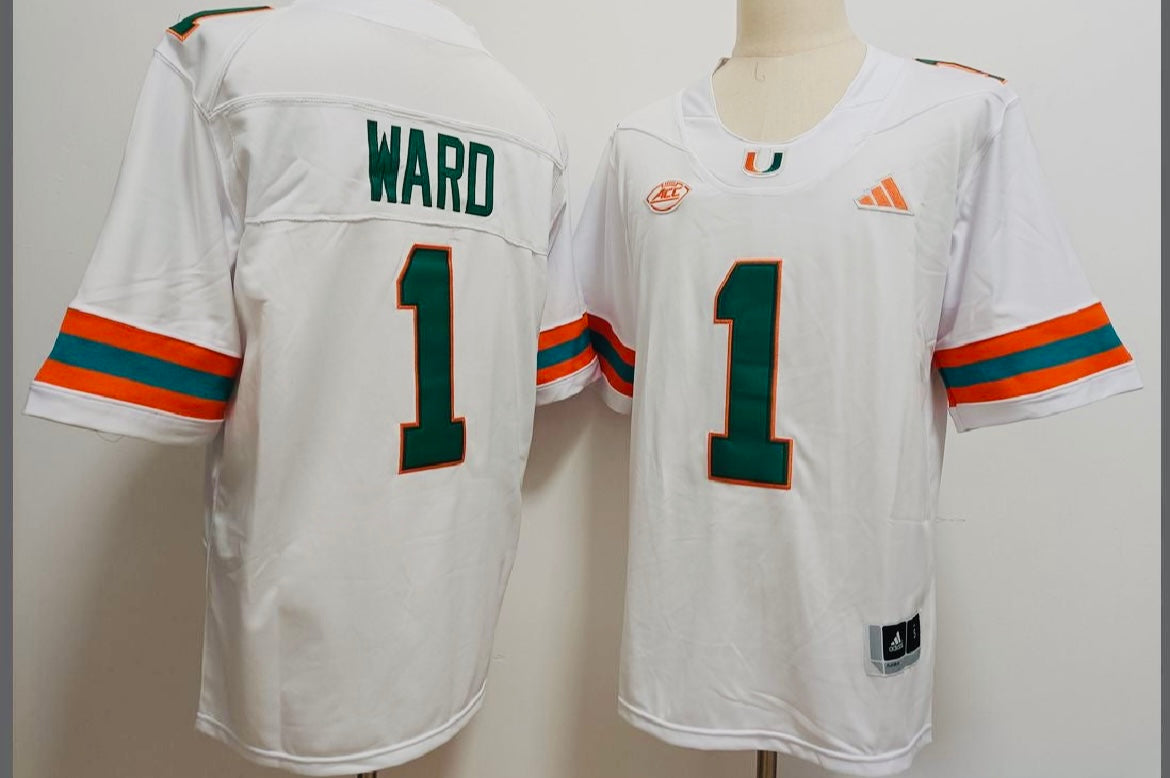 Cam Ward YOUTH KIDS Miami Hurricanes Official NCAA Adidas product image 1