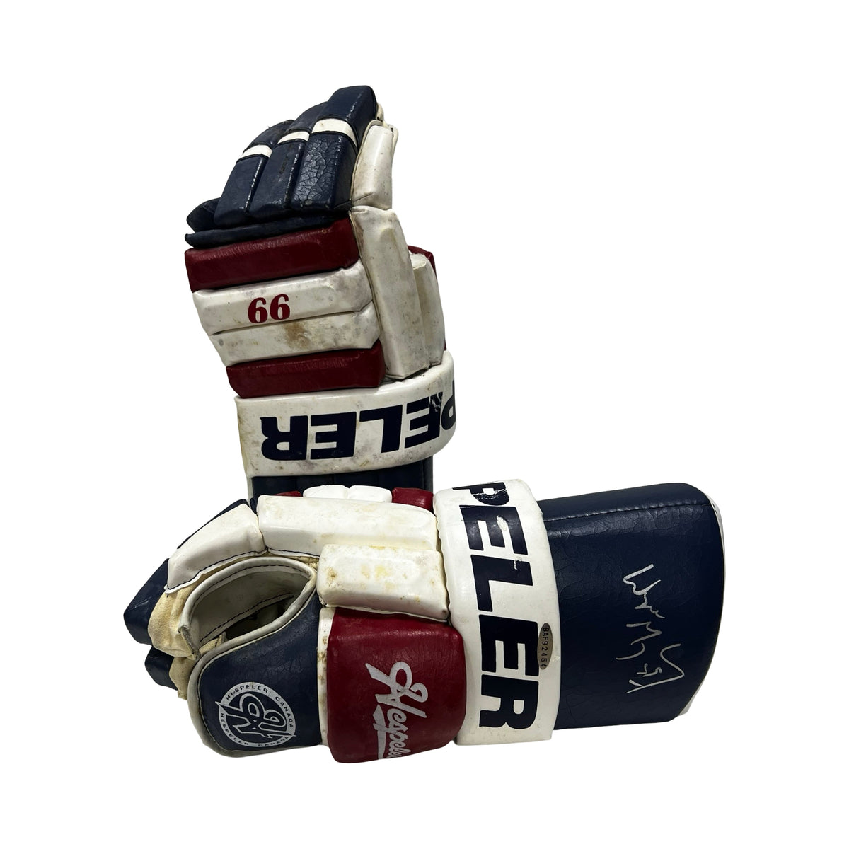 Wayne Gretzky Autographed Game Model Gloves Upper Deck product image 1, provided for visual reference and product detail