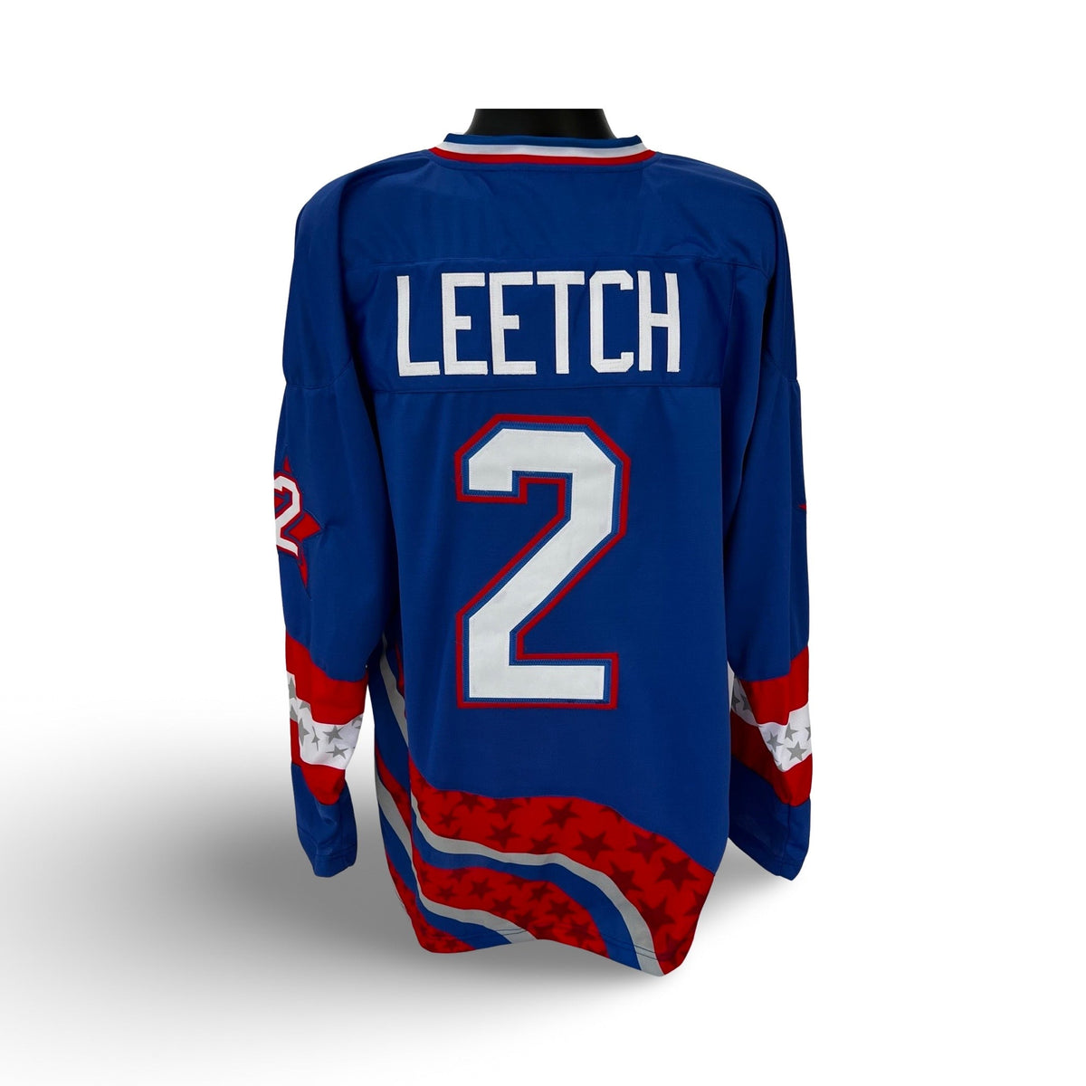 Brian Leetch Unsigned New York Rangers Team USA Blue Custom Jersey product image 1, provided for visual reference and
