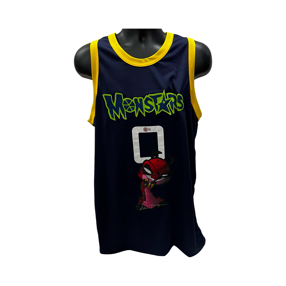 Muggsy Bogues Autographed Space Jam Little Character Jersey Beckett product image 1, provided for visual reference and