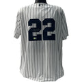 Juan Soto Autographed New York Yankees Nike Replica Pinstripe Jersey Beckett product image 1, provided for visual reference