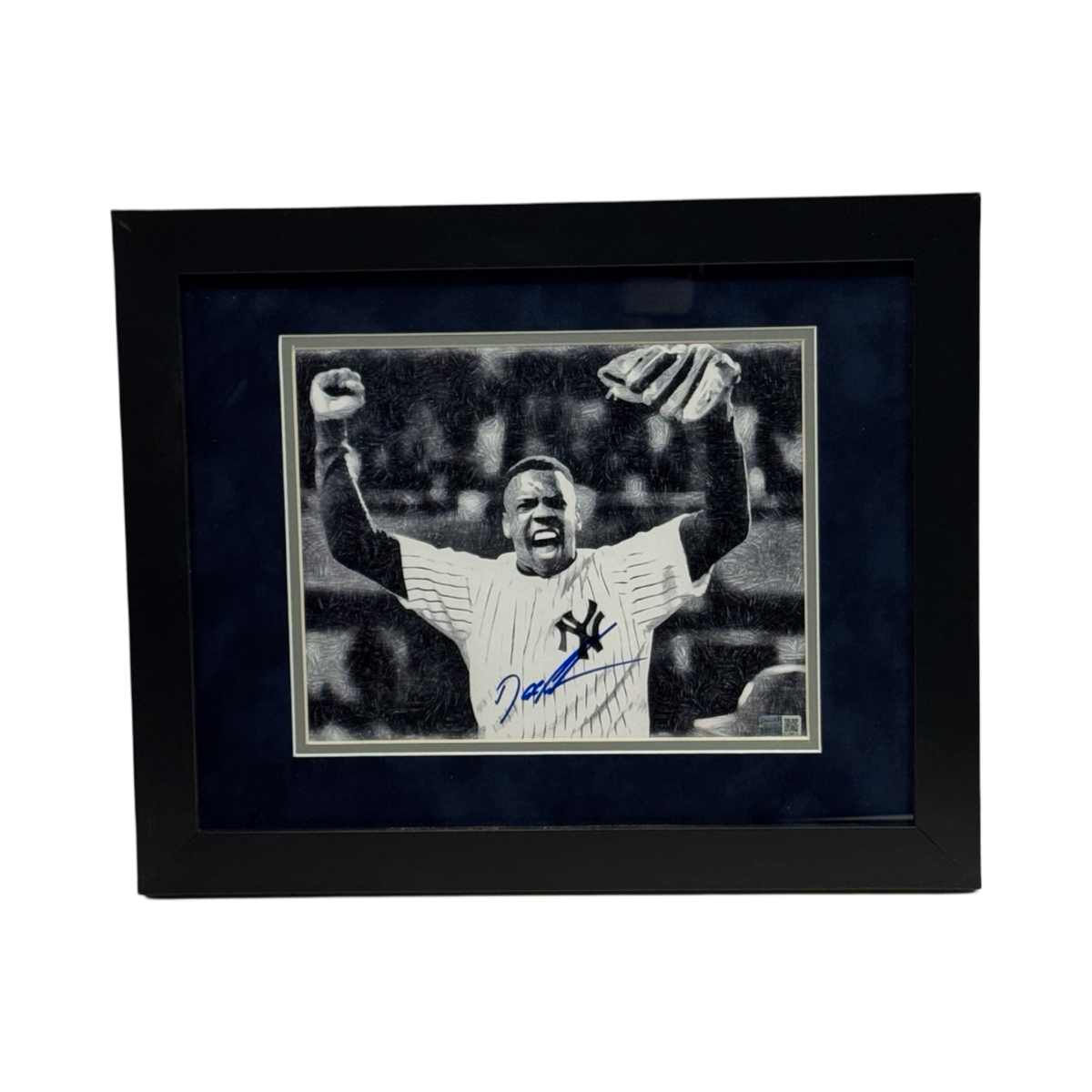 Doc Gooden Autographed New York Yankees No Hitter Edit B&W 8x10 Steiner CX - Framed product image 1, provided for visual