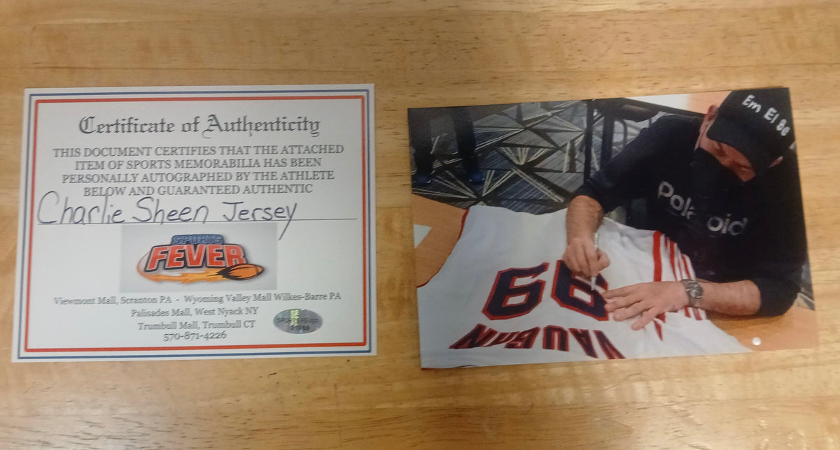 Charlie Sheen Ricky Vaughn Major League autographed jersey product image 4