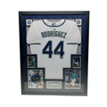 Julio Rodríguez Autographed Seattle Mariners White Nike Replica Jersey Beckett - Framed product image 1, provided for visual