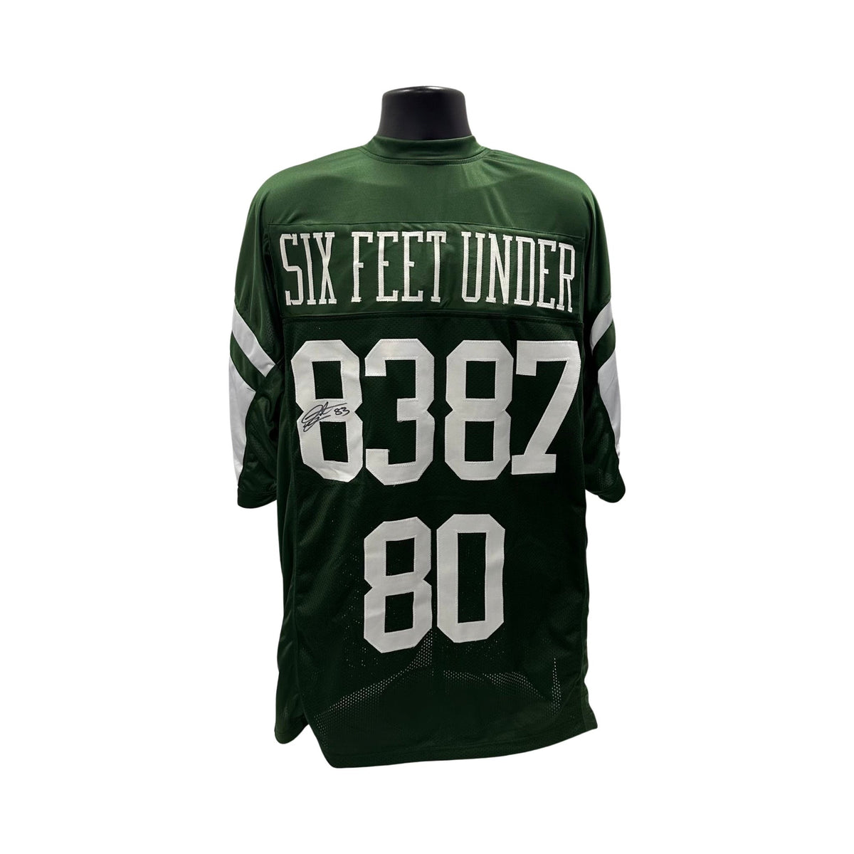 New York Jets Unsigned Six Feet Under Green Jersey product image 1, provided for visual reference and product detail review