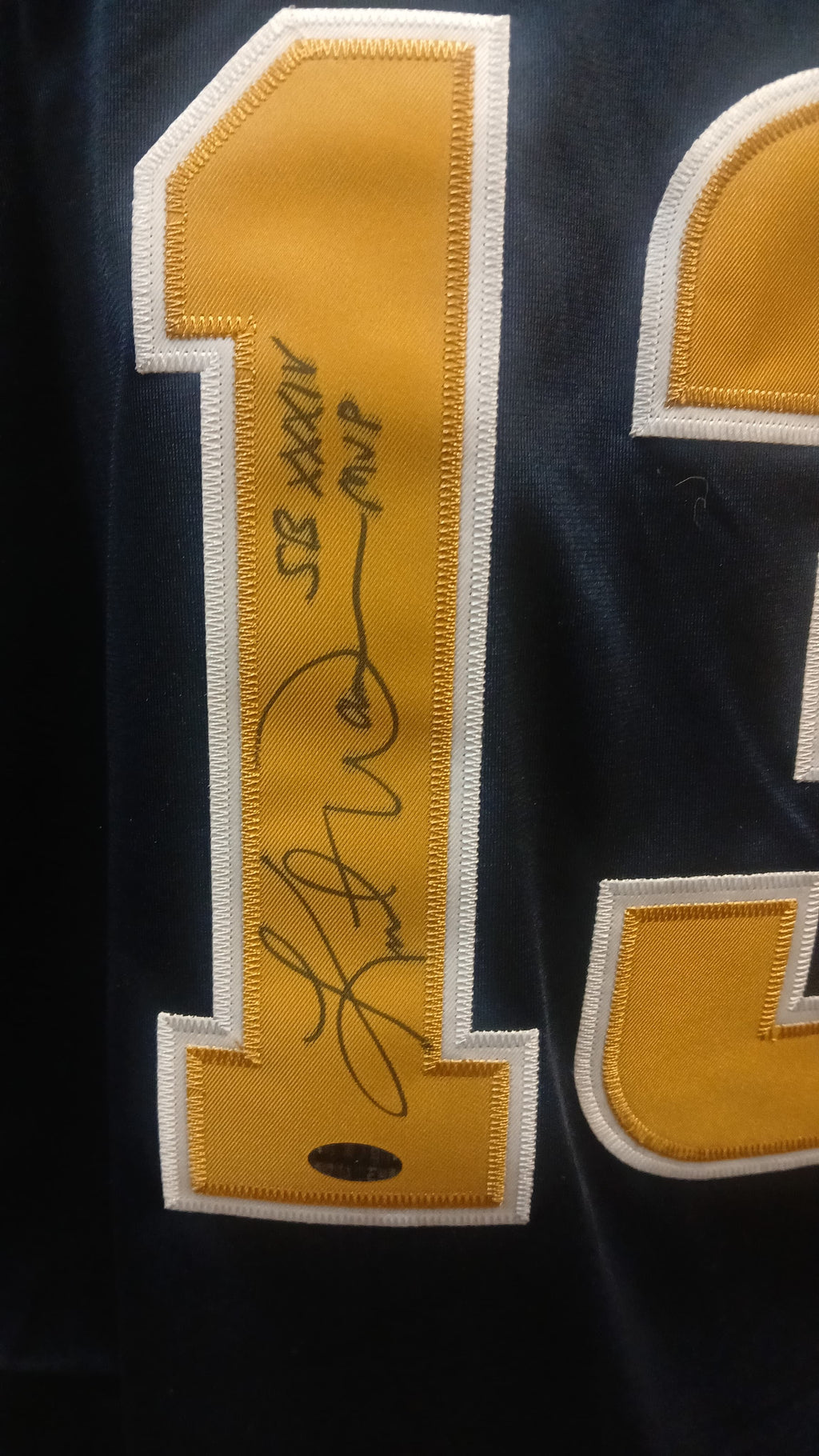 Kurt Warner Rams autographed Nike jersey COA photo signing product image 3