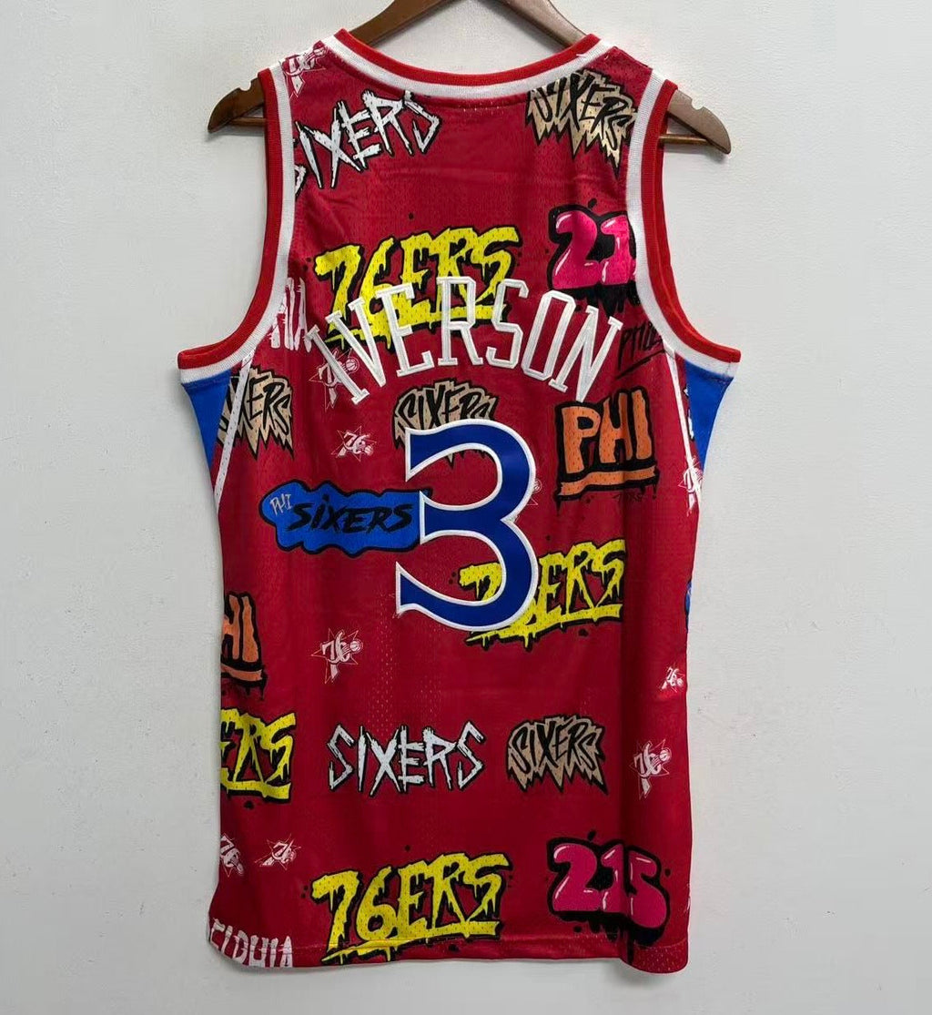 Allen Iverson Philadelphia 76ers Graffiti Jersey made by product image 4