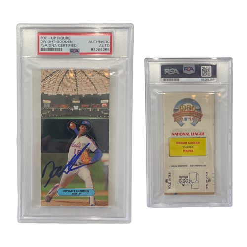 1986 Dwight Doc Gooden Pop-Up Figure PSA Auto Authentic product image 1, provided for visual reference and product detail