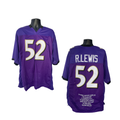 Ray Lewis Unsigned Baltimore Ravens Purple Stat Jersey product image 1, provided for visual reference and product detail