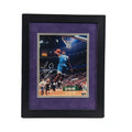 Larry Johnson Autographed Charlotte Hornets Dunking Vertical Framed 8X10 Steiner CX product image 1, provided for visual