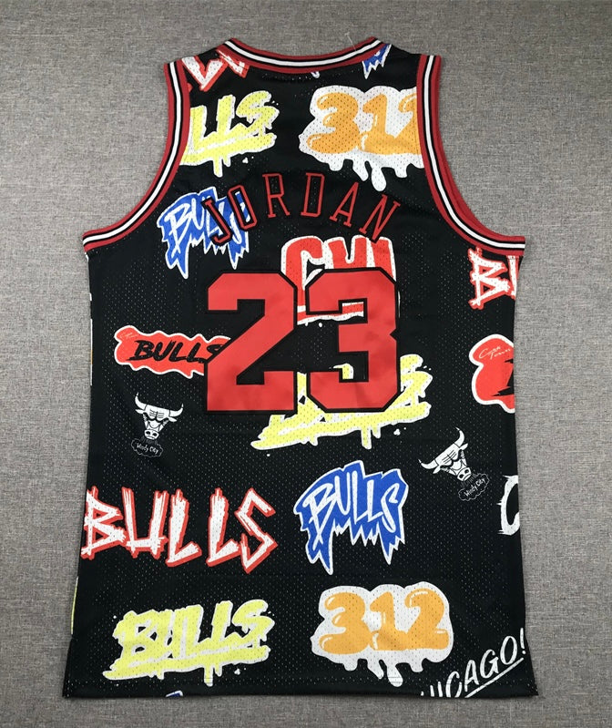 Michael Jordan Chicago Bulls Graffiti Jersey made by product image 1