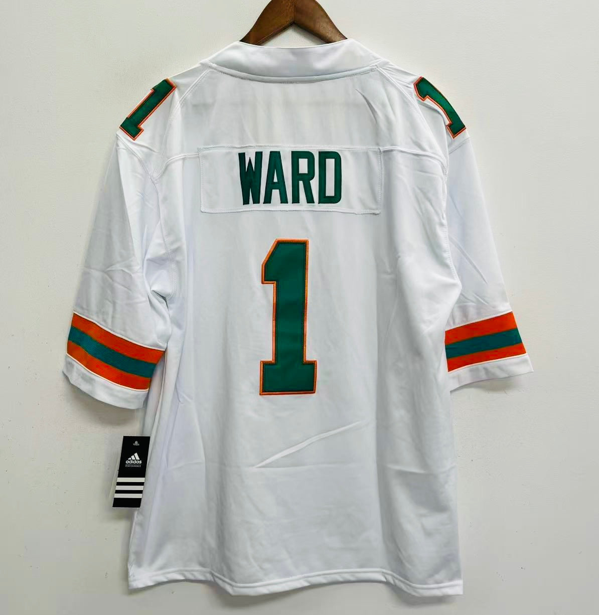 Cam Ward Miami Hurricanes Official NCAA Adidas Jersey white product image 1
