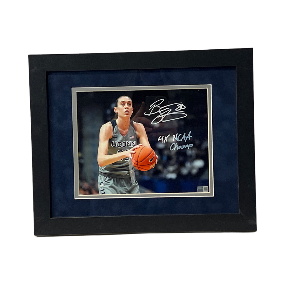 Breanna Stewart Autographed Uconn Huskies Basketball Framed 8x10 "4x NCAA Champ" Inscription Steiner CX product image 1,