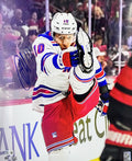 Artemi Panarin Autographed Leg Kick 11x14 Beckett - Framed product image 1, provided for visual reference and product detail