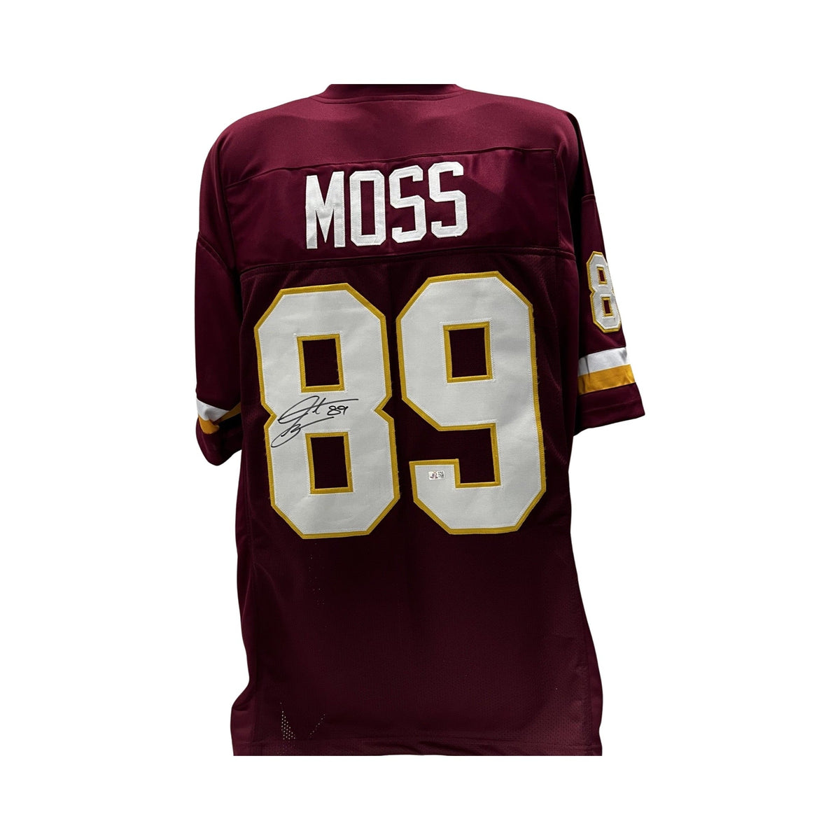 Santana Moss Autographed Washington Commanders Maroon Jersey Steiner CX product image 1, provided for visual reference and