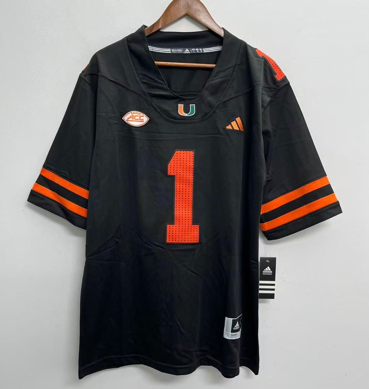 Cam Ward Miami Hurricanes Official NCAA Adidas Jersey black product image 3