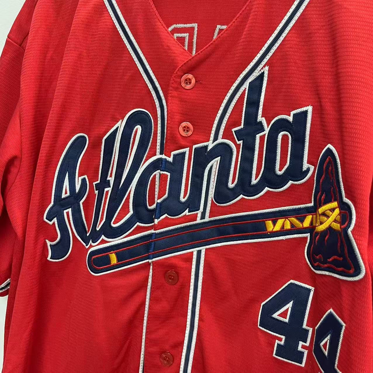 Hank Aaron 1974 YOUTH KIDS Atlanta Braves jersey Mitchell & product image 3