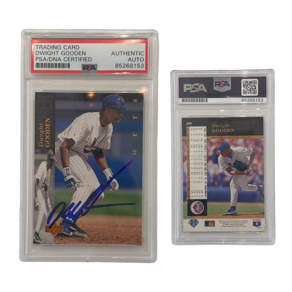 1994 Doc Gooden Upper Deck Baserunning #205 PSA Auto Authentic product image 1, provided for visual reference and product