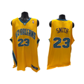 J.R. Smith Game Used NBA 2005 New Orleans Hornets Gold Jersey product image 1, provided for visual reference and product