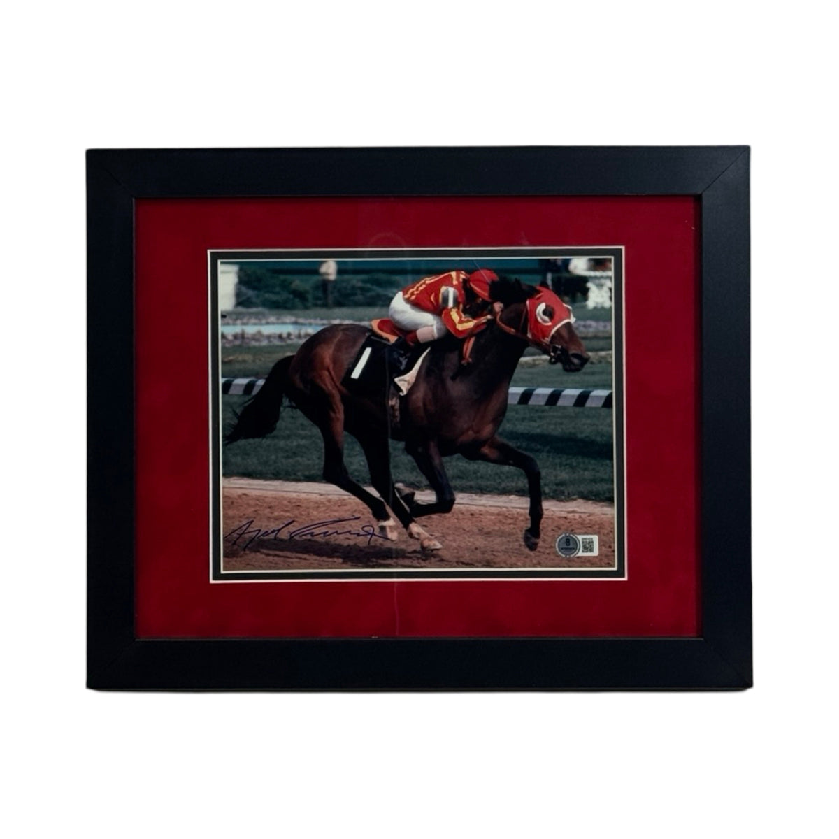 Angel Cordero Autographed Front View Framed 8x10 Beckett product image 1, provided for visual reference and product detail