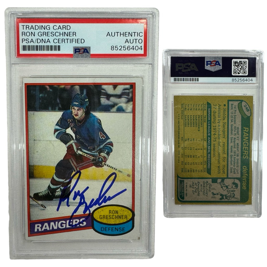 1980 Ron Greschner Topps #248 PSA Auto Authentic product image 1, provided for visual reference and product detail review