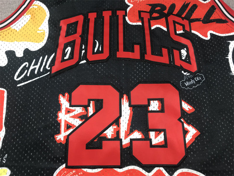 Michael Jordan Chicago Bulls Graffiti Jersey made by product image 3