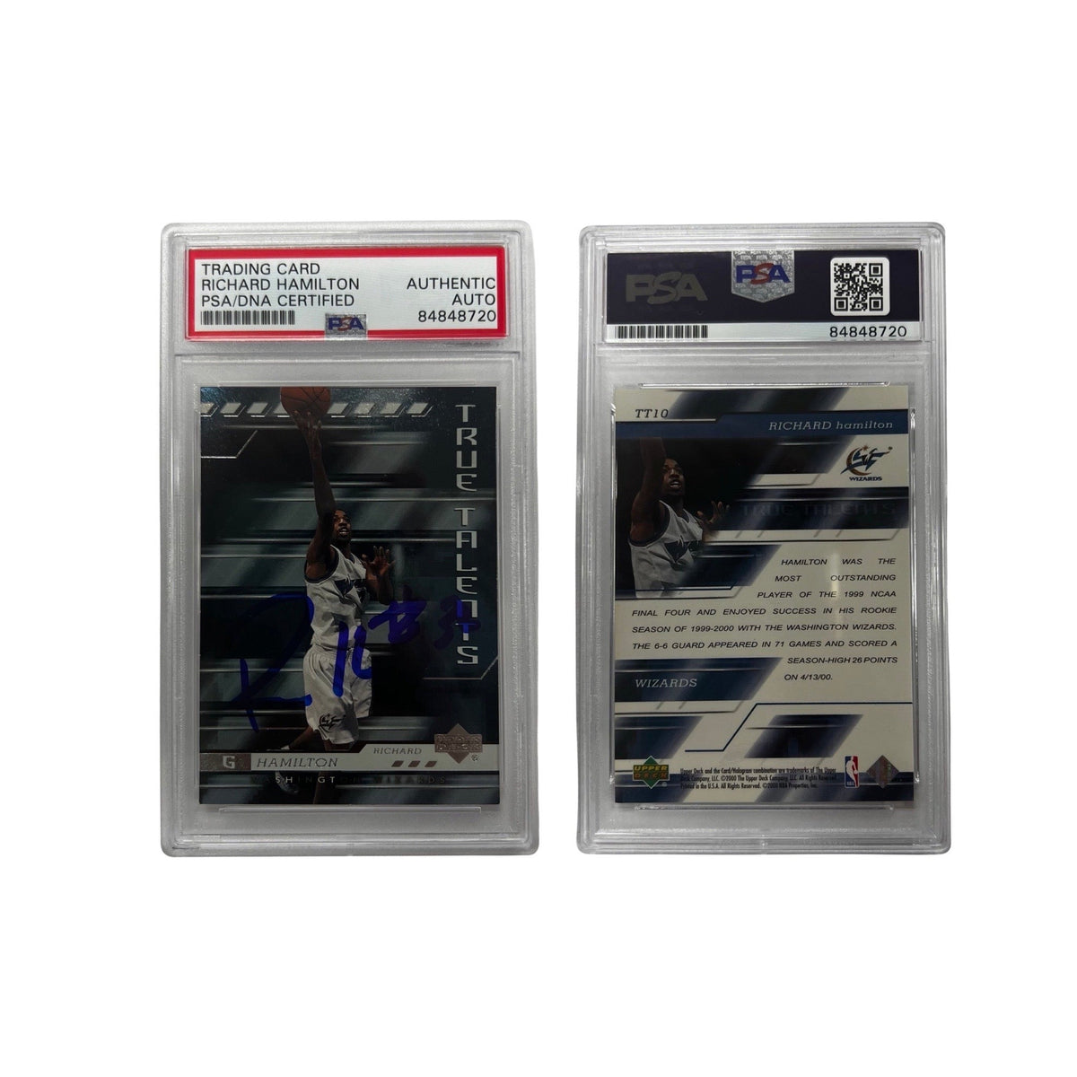 2000-01 Upper Deck #TT10 Richard Hamilton True Talents PSA Auto Authentic product image 1, provided for visual reference and