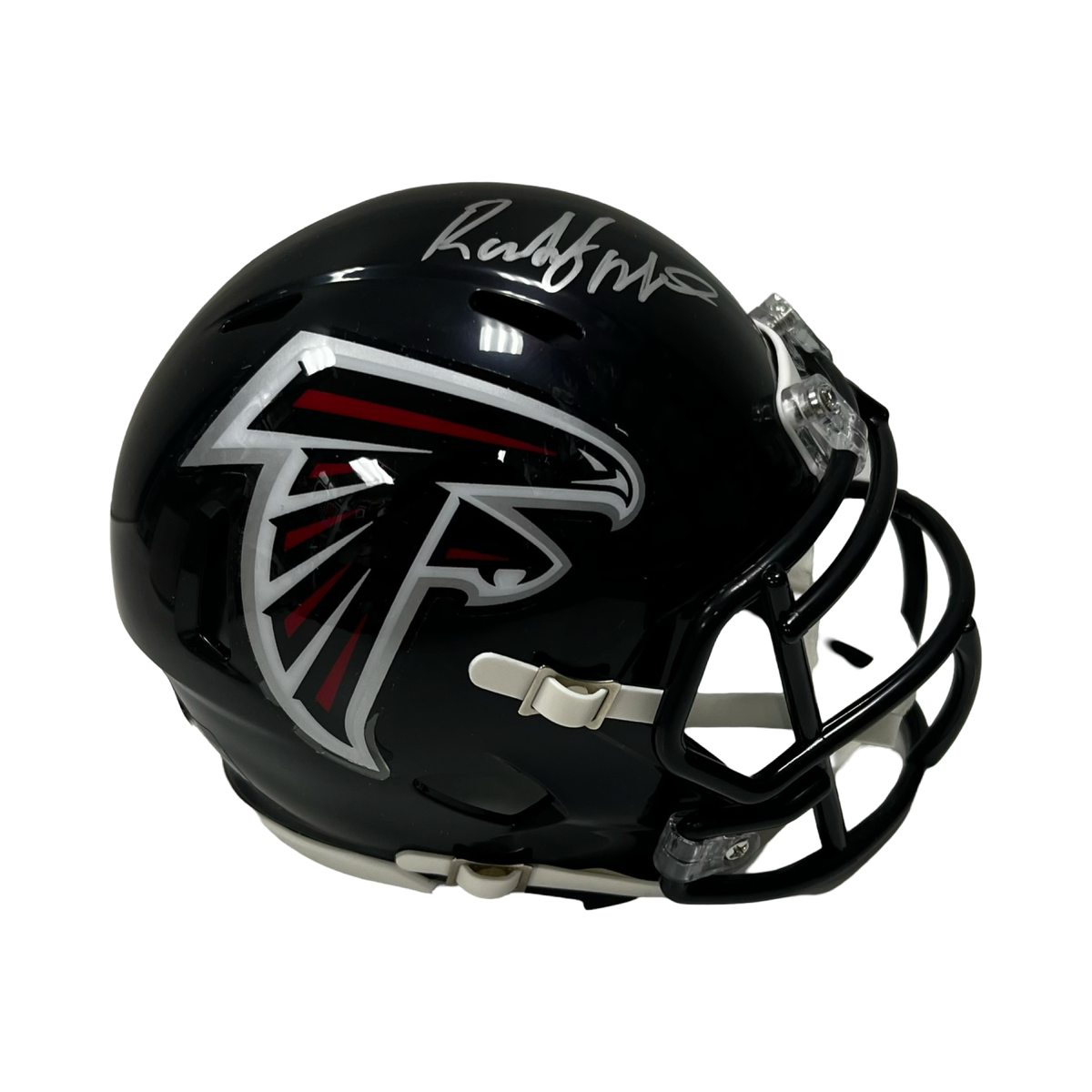 Roddy White Autographed Atlanta Falcons Speed Mini Helmet Beckett product image 1, provided for visual reference and product