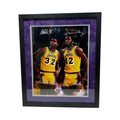 Magic Johnson & James Worthy Autographed Los Angeles Lakers Framed 16x20 Steiner CX / Beckett. product image 1, provided for