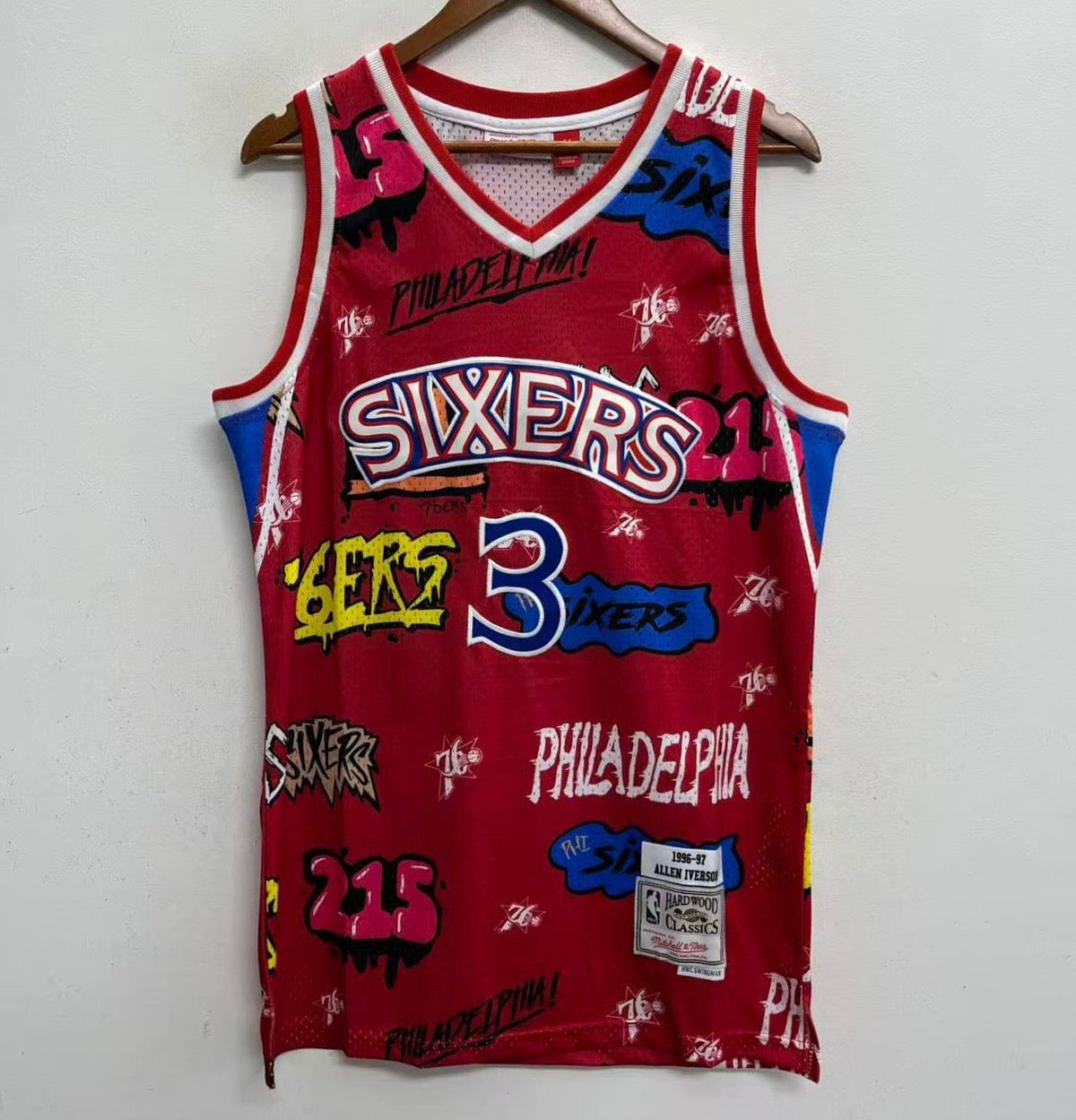 Allen Iverson Philadelphia 76ers Graffiti Jersey made by product image 5