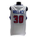 Rasheed Wallace Autographed White Detroit Pistons Jersey Beckett product image 1, provided for visual reference and product