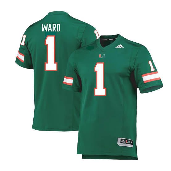 Cam Ward YOUTH KIDS Miami Hurricanes Official NCAA Adidas product image 1