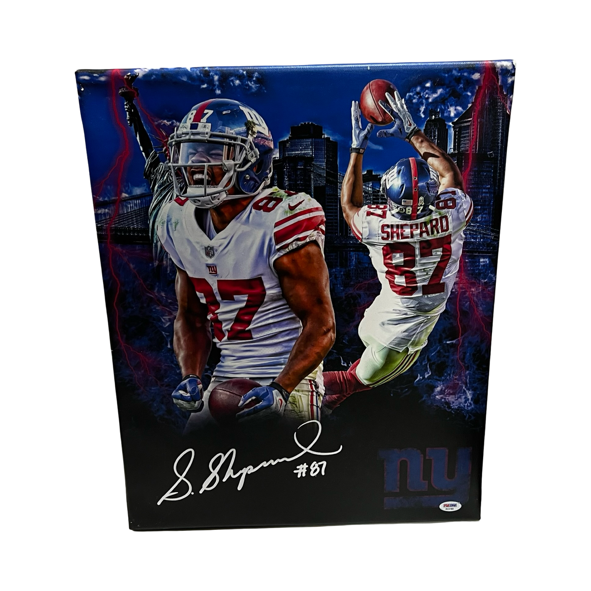 Sterling Shepard Autographed New York Giants 16x20 Canvas PSA product image 1, provided for visual reference and product