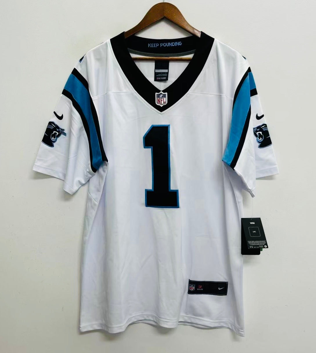 Cam Newton Carolina Panthers Official NFL NIKE Jersey White product image 2