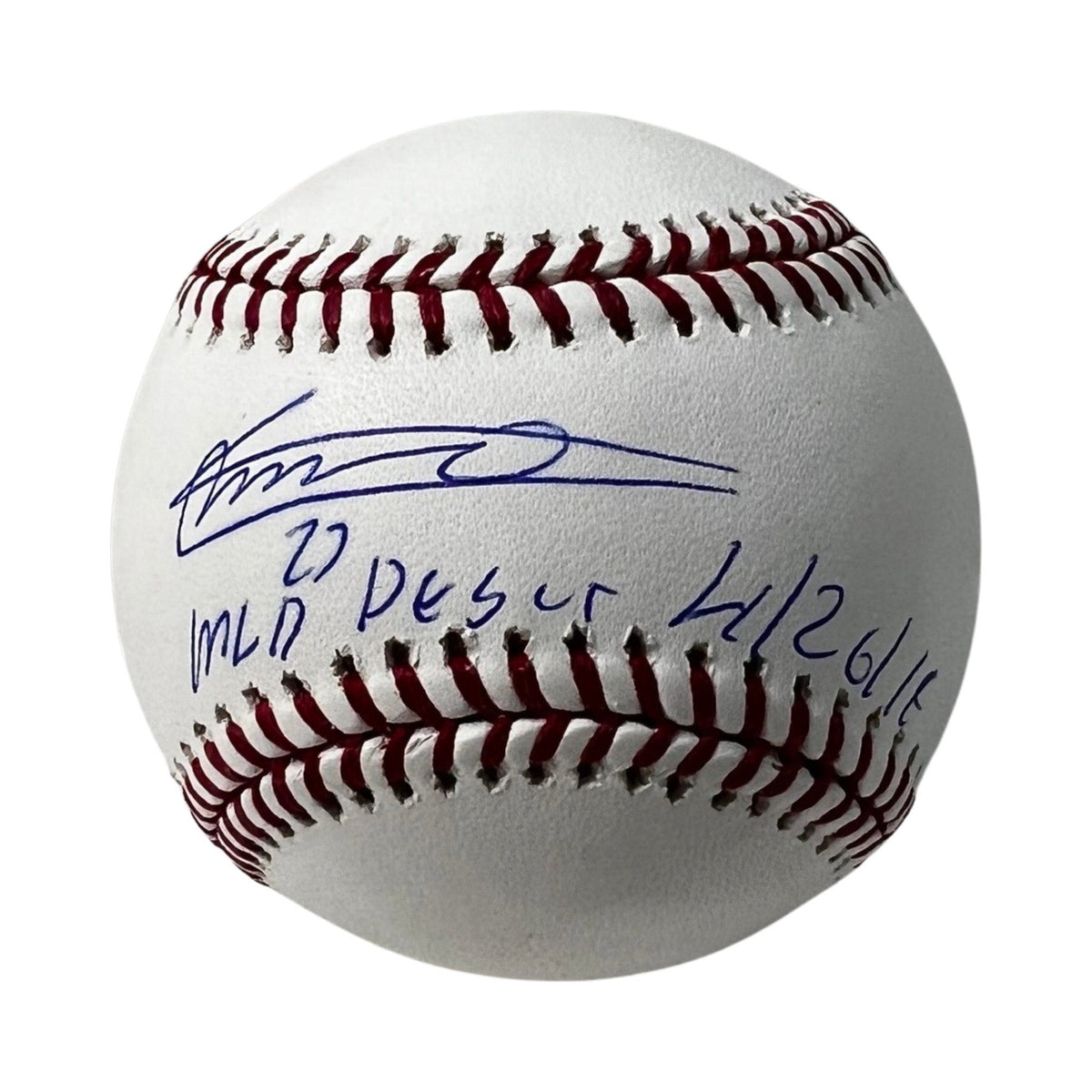 Vladimir Guerrero Jr. Autographed Toronto Blue Jays OMLB "MLB Debut 4/26/19" Inscription JSA product image 1, provided for