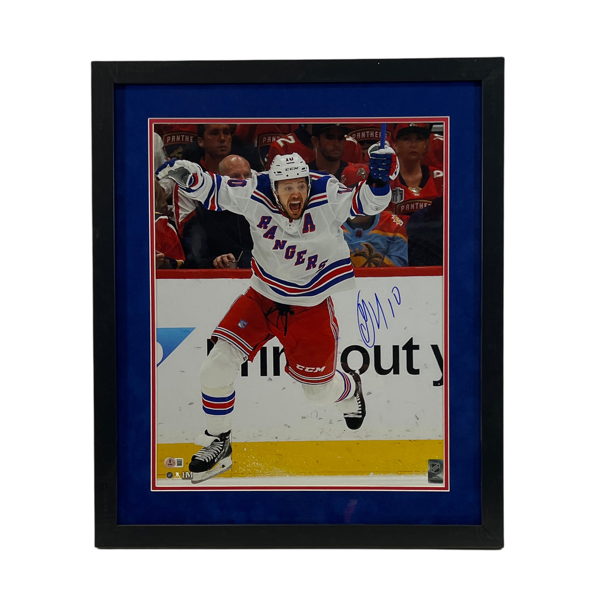 Artemi Panarin Autographed Celebration Framed 16X20 Beckett product image 1, provided for visual reference and product
