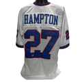 Rodney Hampton Autographed New York Giants "Bleed Blue, SB XXL Champs 1991" inscribed White Jersey Beckett BAS product image