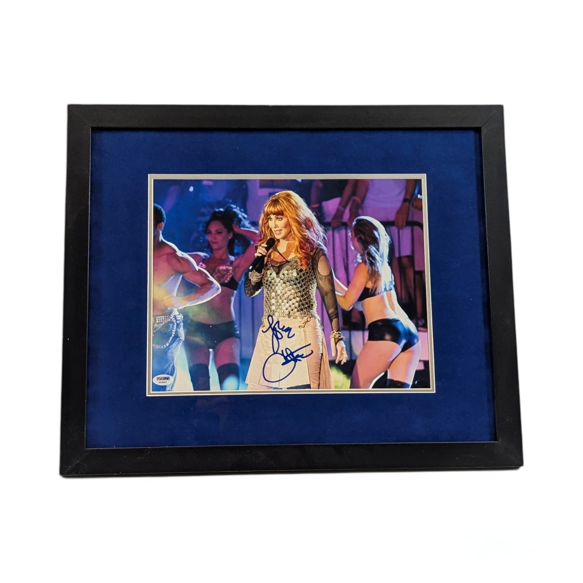 Cher Autographed With Backup Dancers Framed 11x14 PSA product image 1, provided for visual reference and product detail