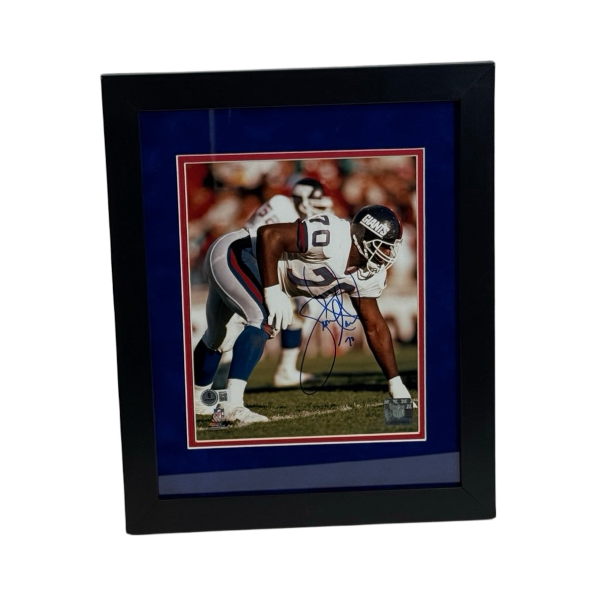 Leonard Marshall Autographed New York Giants Framed 3 Point Stance 8x10 Beckett product image 1, provided for visual