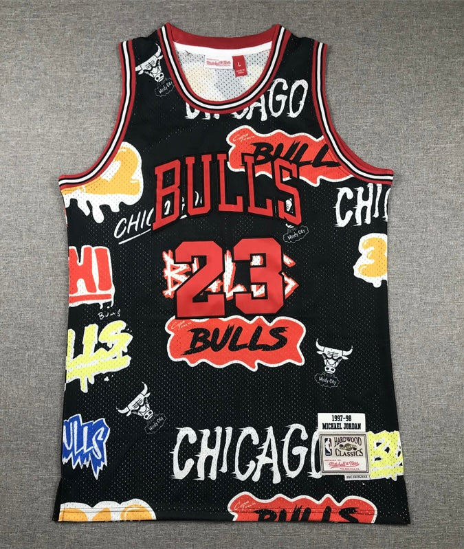 Michael Jordan Chicago Bulls Graffiti Jersey made by product image 2