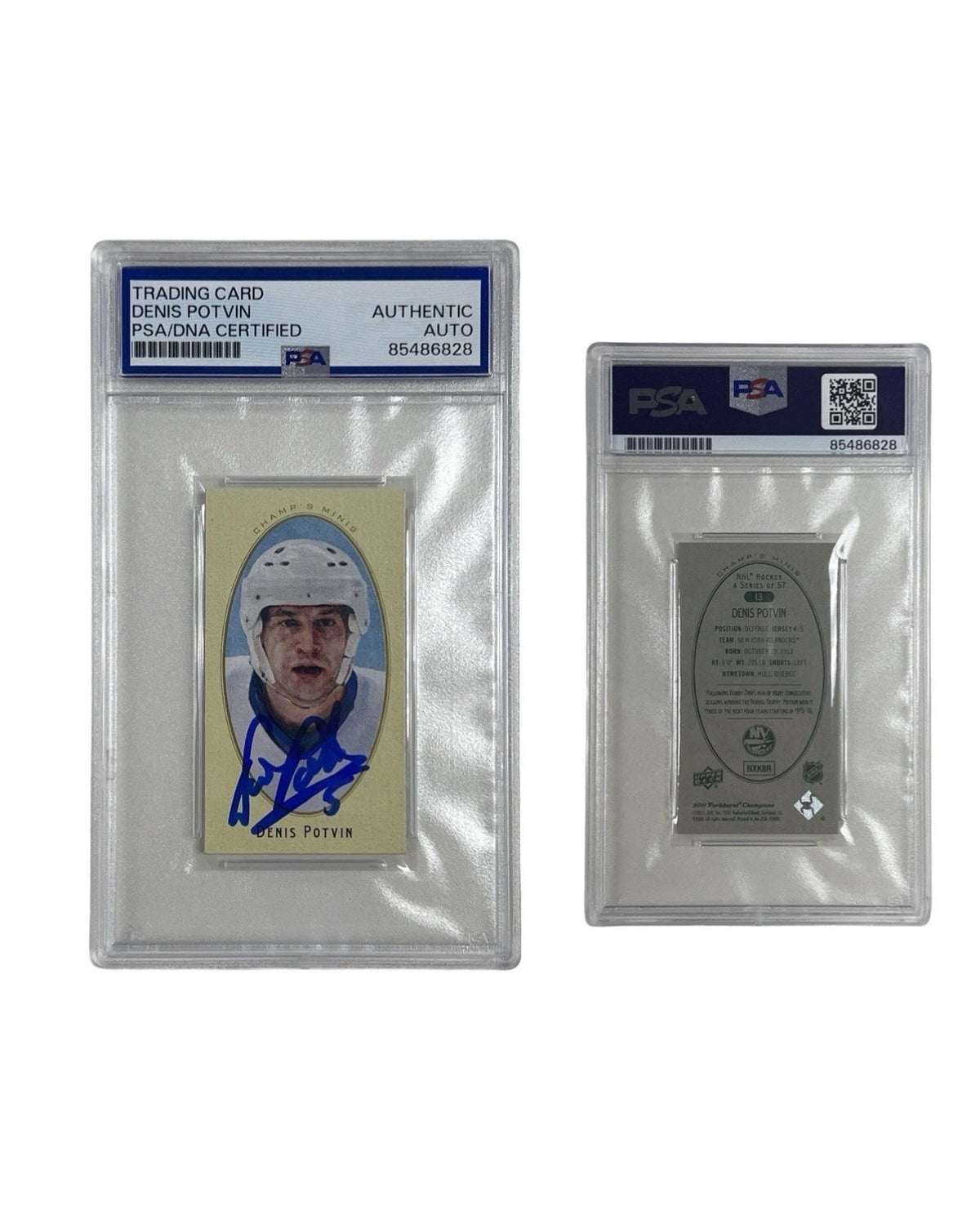 2011 Denis Potvin Autographed Champs Minis Upper Deck #13 PSA Authentic Auto product image 1, provided for visual reference