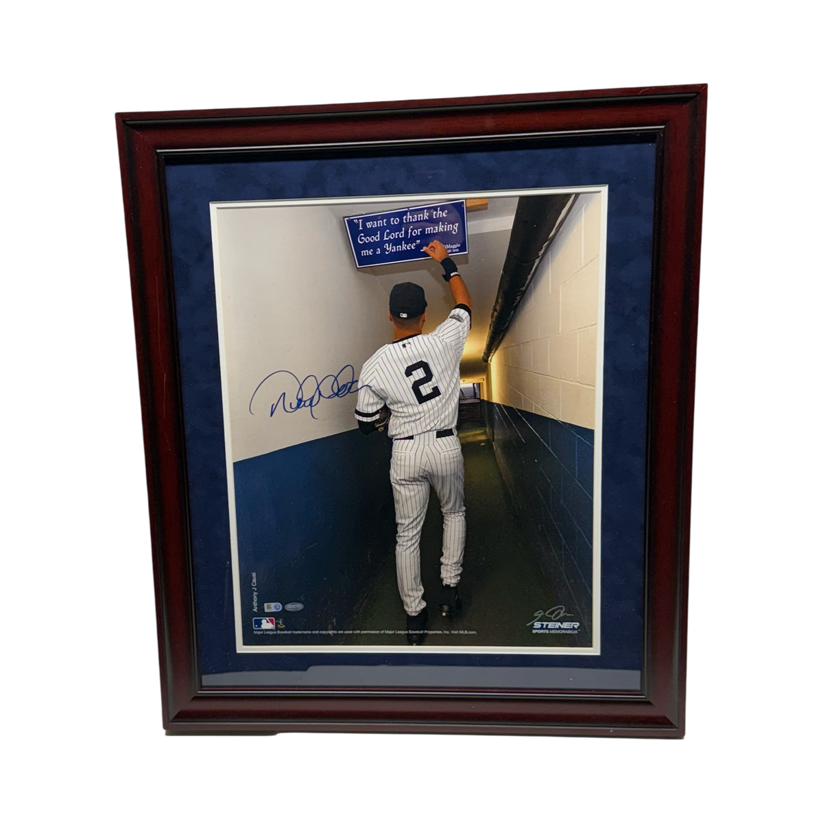 Derek Jeter & Anthony Causi Autographed New York Yankees Framed Thank The Good Lord Sign 16x20 Steiner/MLB product image 1,