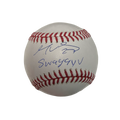 Mark Vientos Autographed New York Mets "Swaggy V" Inscribed OMLB Beckett product image 1, provided for visual reference and