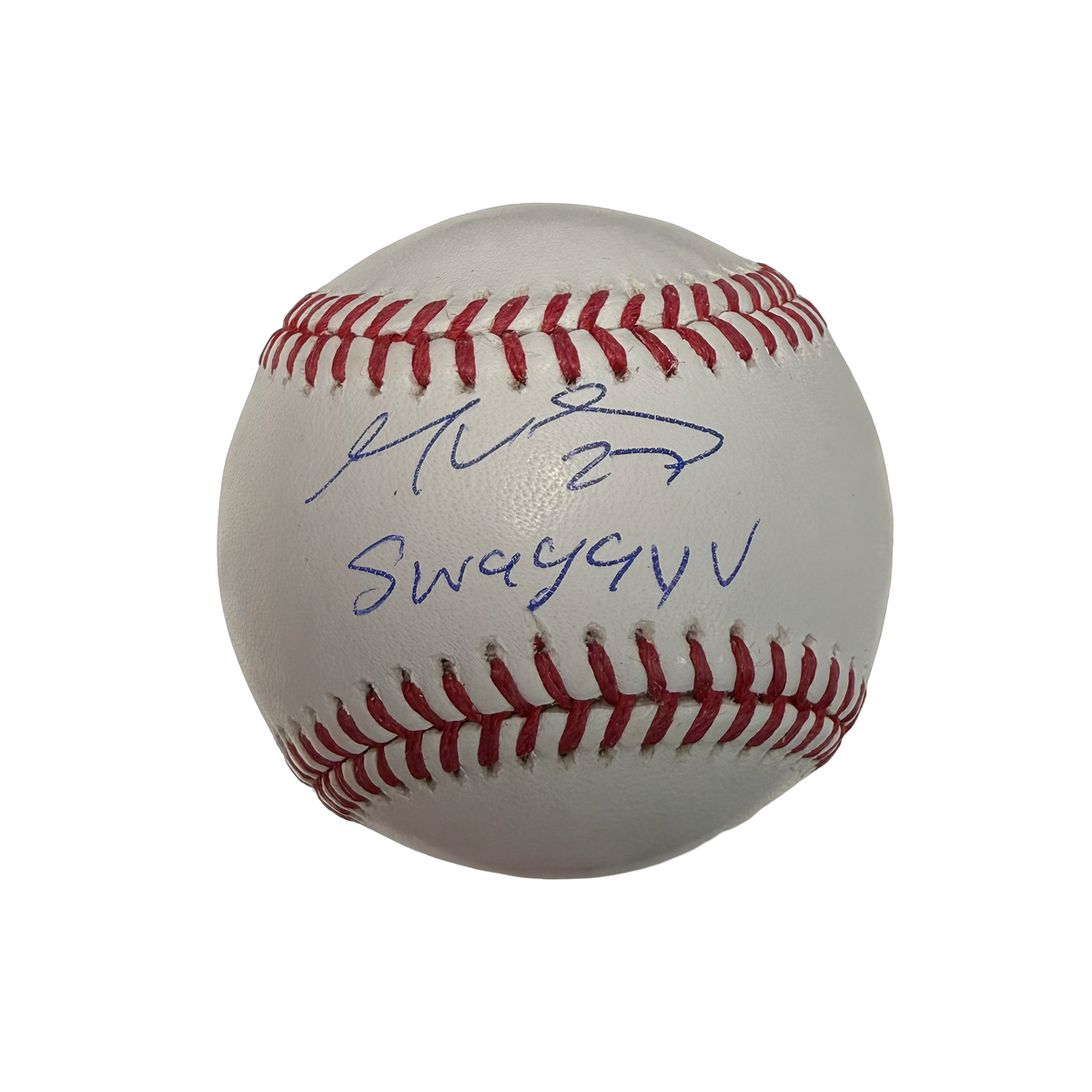 Mark Vientos Autographed New York Mets "Swaggy V" Inscribed OMLB Beckett product image 1, provided for visual reference and