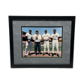 Willie Mays, Barry Bonds, Bobby Bonds & Andre Dawson Autographed 11x14 JSA - Framed product image 1, provided for visual