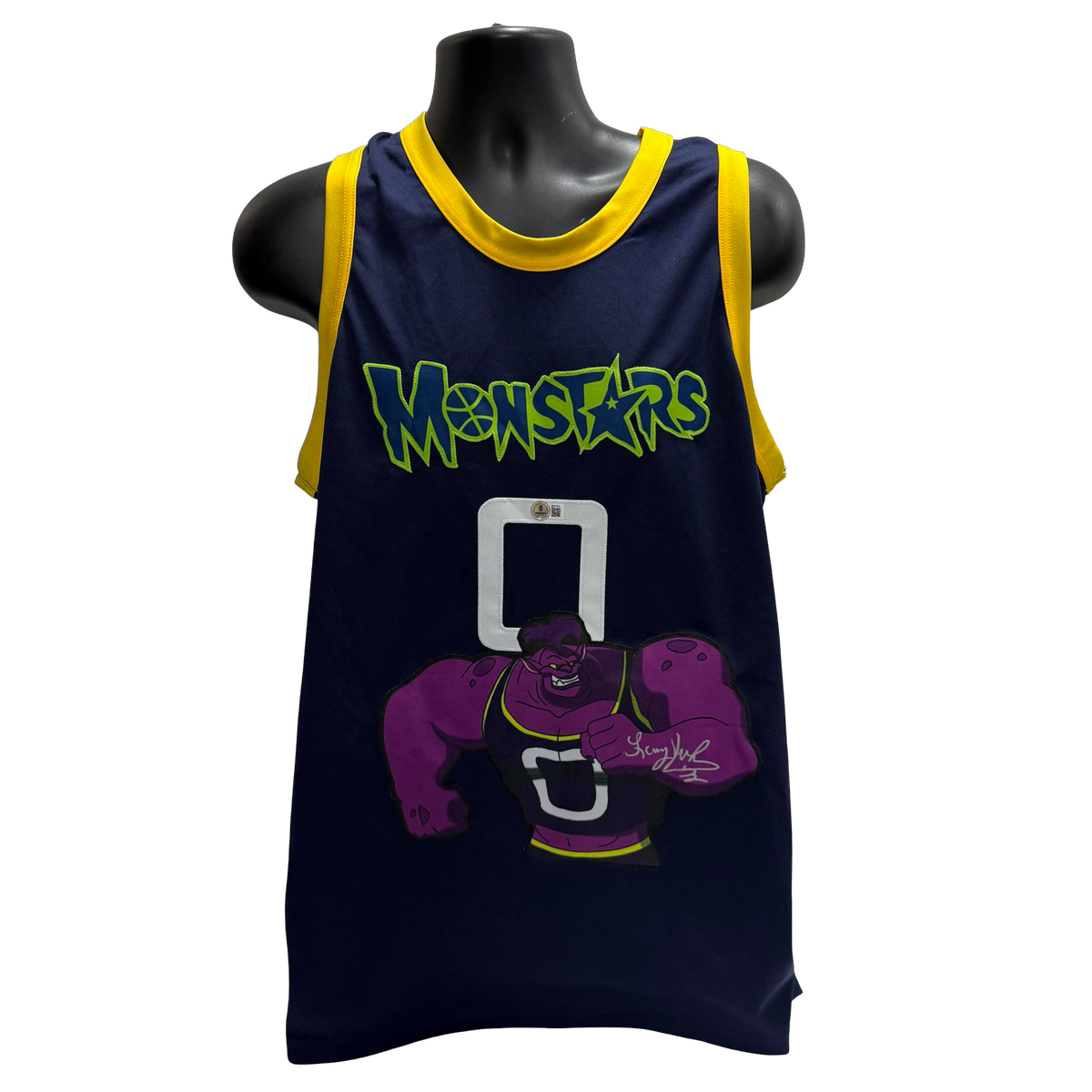 Larry Johnson Autographed Space Jam Big Bupkus Jersey Beckett product image 1, provided for visual reference and product