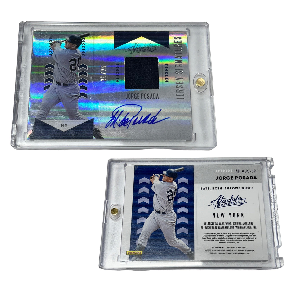 Jorge Posada 2020 Absolute Jersey Signatures Patch Autograph /25 product image 1, provided for visual reference and product