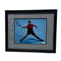 Roger Federer Autographed Tennis Wimbledon 11x14 - Framed product image 1, provided for visual reference and product detail